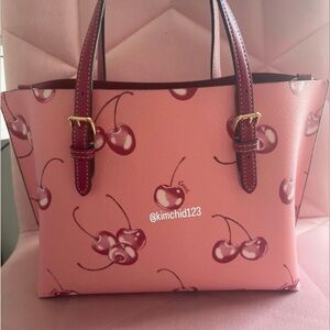 Coach mollie tote bag 25 in IM/FLOWER PINK/BRIGHT VIOLET print
